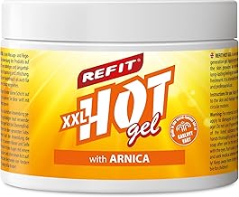 REFIT® Hot Gel Arnika 500 ml – Extra Stark Wärmegel - Intensive Wärmeformel mit Arnika, Kampfer & Rosmarin – Salbe Wirkt Gegen Muskelkater & Gelenke (Für Rücken, Nacken, Füße, Knie)