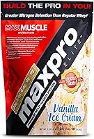 Vista 12 de Max Muscle Maxpro Elite - Proteína de suero de leche en polvo, 1.06 oz de proteína, 0.00 oz de azúcar, 0.16 onzas de BCAA de 0.23 oz, proteína