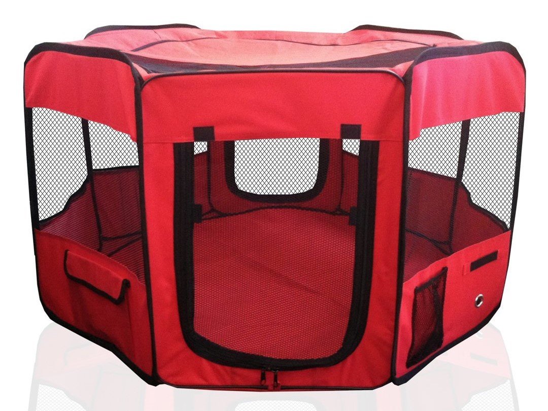 Portable Pet Playpen 45 * 45 * 22" Premium Large Size Puppy Kennel - Best for Small and Medium Size Dogs and Cats - Simple Folding Design for Easy