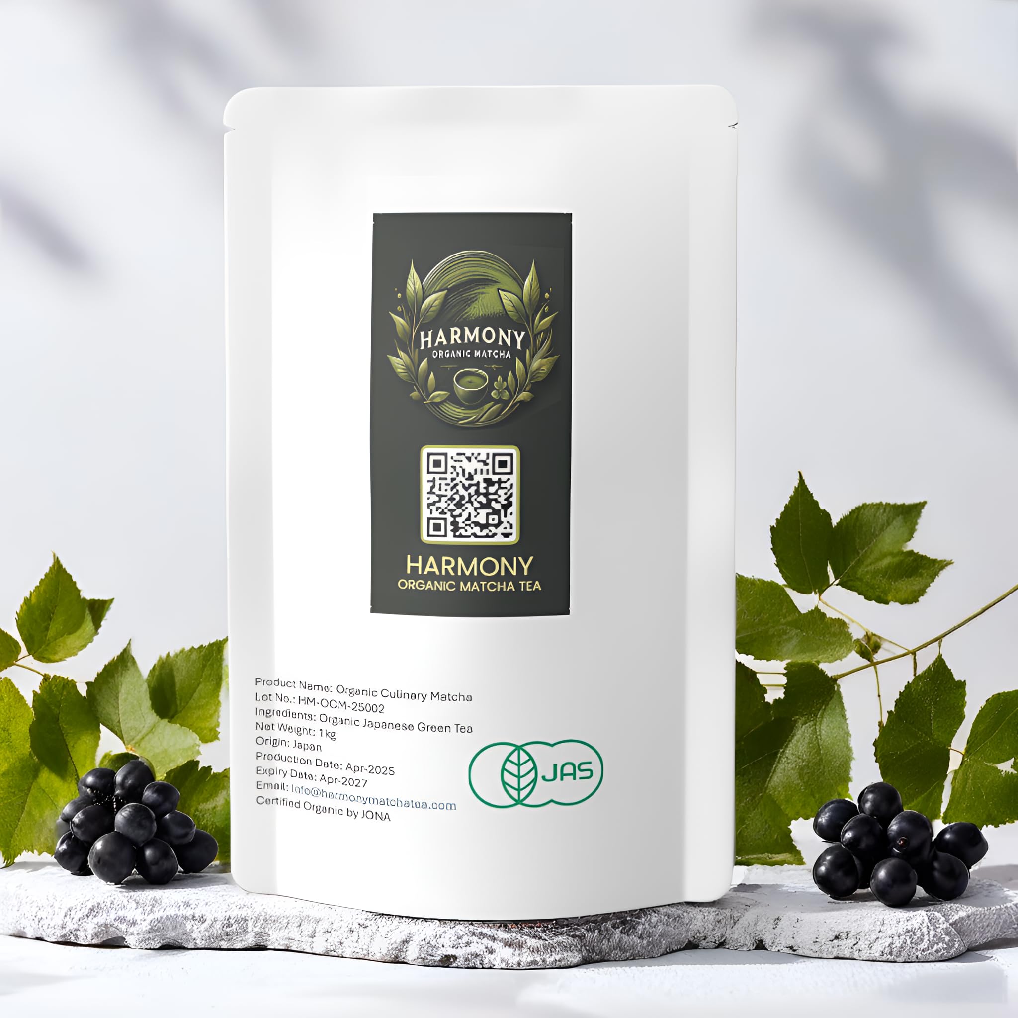 Organic Japanese Matcha Tea Premium Culinary Grade 1000g Bulk Pouch - 2nd Harvest Grade - USDA JAS Organic — view 3