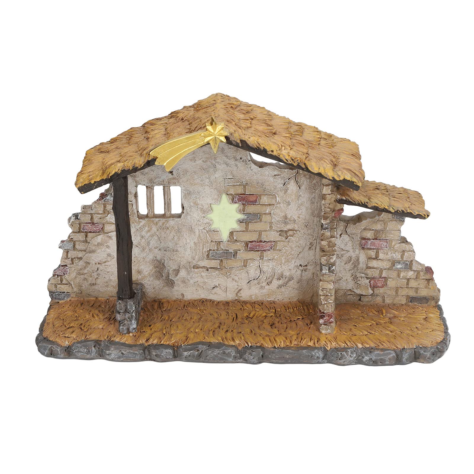 Jenngaoo Crèche de Noël Statue de Hangar de Crèche de Noël | Belle Statue de Hangar de Mangeoire de Noël Aux Détails Vifs, Adaptée à la Décoration de Bureau
