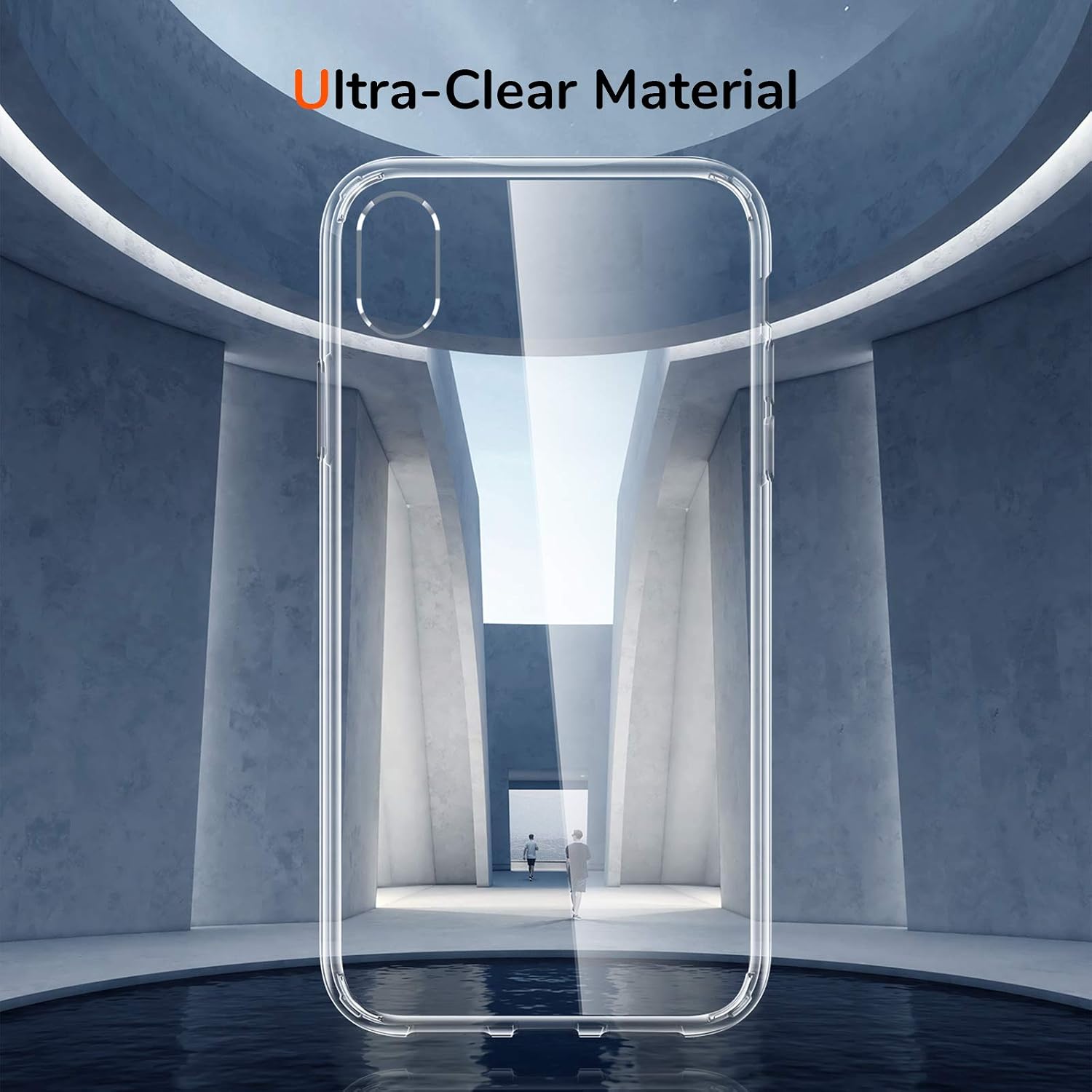 𝐒𝐲𝐧𝐜𝐰𝐢𝐫𝐞 UltraRock Clear Case for iPhone XR 6.1 inch 2018, Cover Consists of Hard PC Back & Soft TPU Bumper Frame [Anti-Yellowing, Shockproof, Drop Protection, Slim] - Crystal Clear