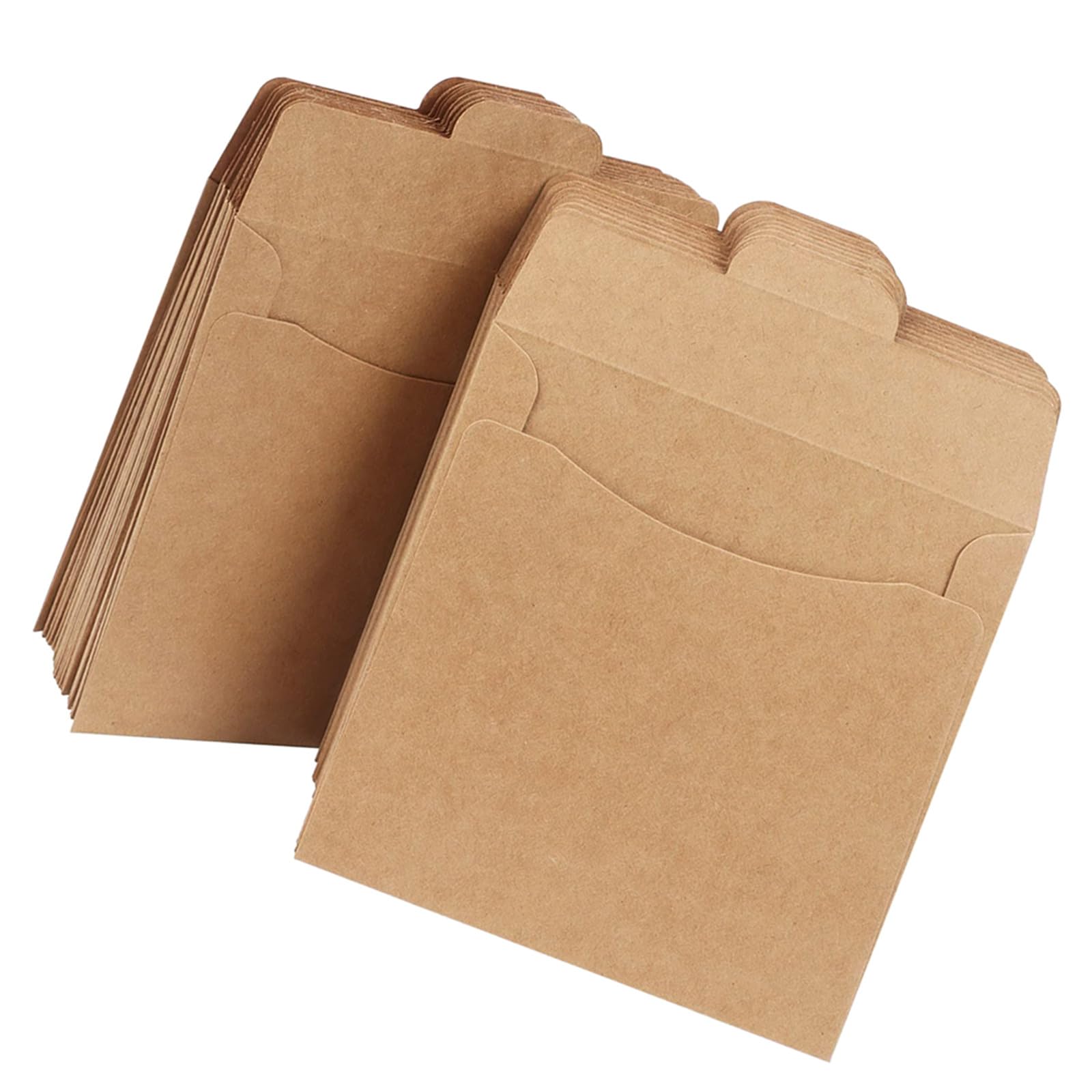 50 Stück Braune CD Umschläge aus Kraftpapier Umweltfreundliche Dokumentenhüllen für Verpackung und Aufbewahrung von Cds