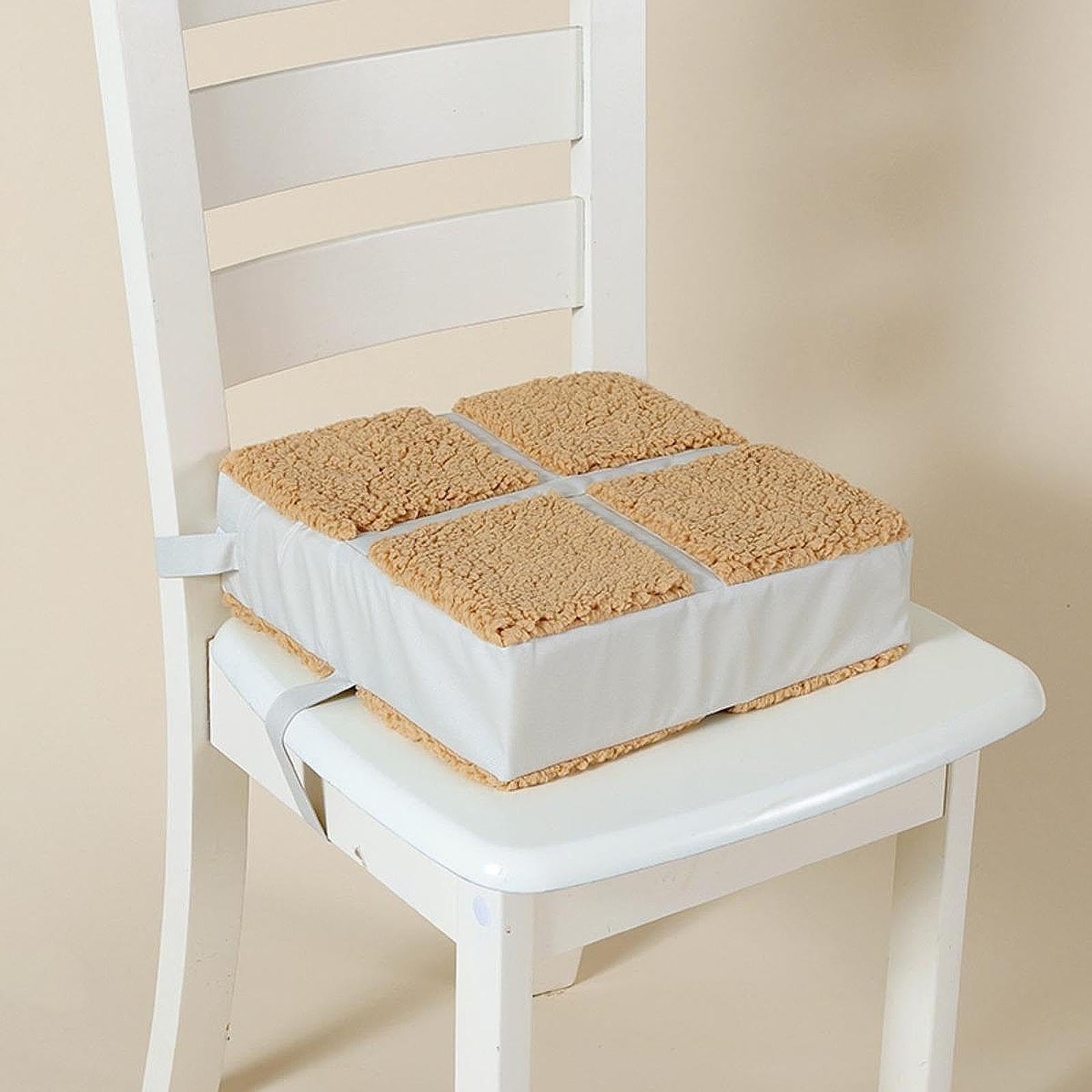 Seggiolino Rialzato per Bambini per Sala Da Pranzo, Facile Da Pulire, Comodo, Lavabile, Antiscivolo, Cuscino Rialzato per Seggioloni, Cachi, Taglia unica bambino