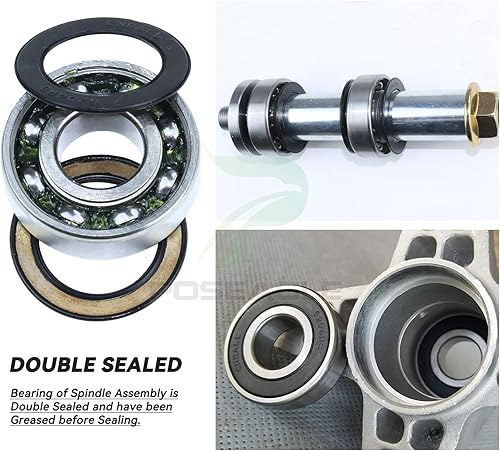 Miniatura 5 de Paquete de 2 conjuntos de husillo 918-06991 preengrasados con correa 954-04060C que reemplazan a 618-06991, 918 06991, 91806991 para Huskee LT4200