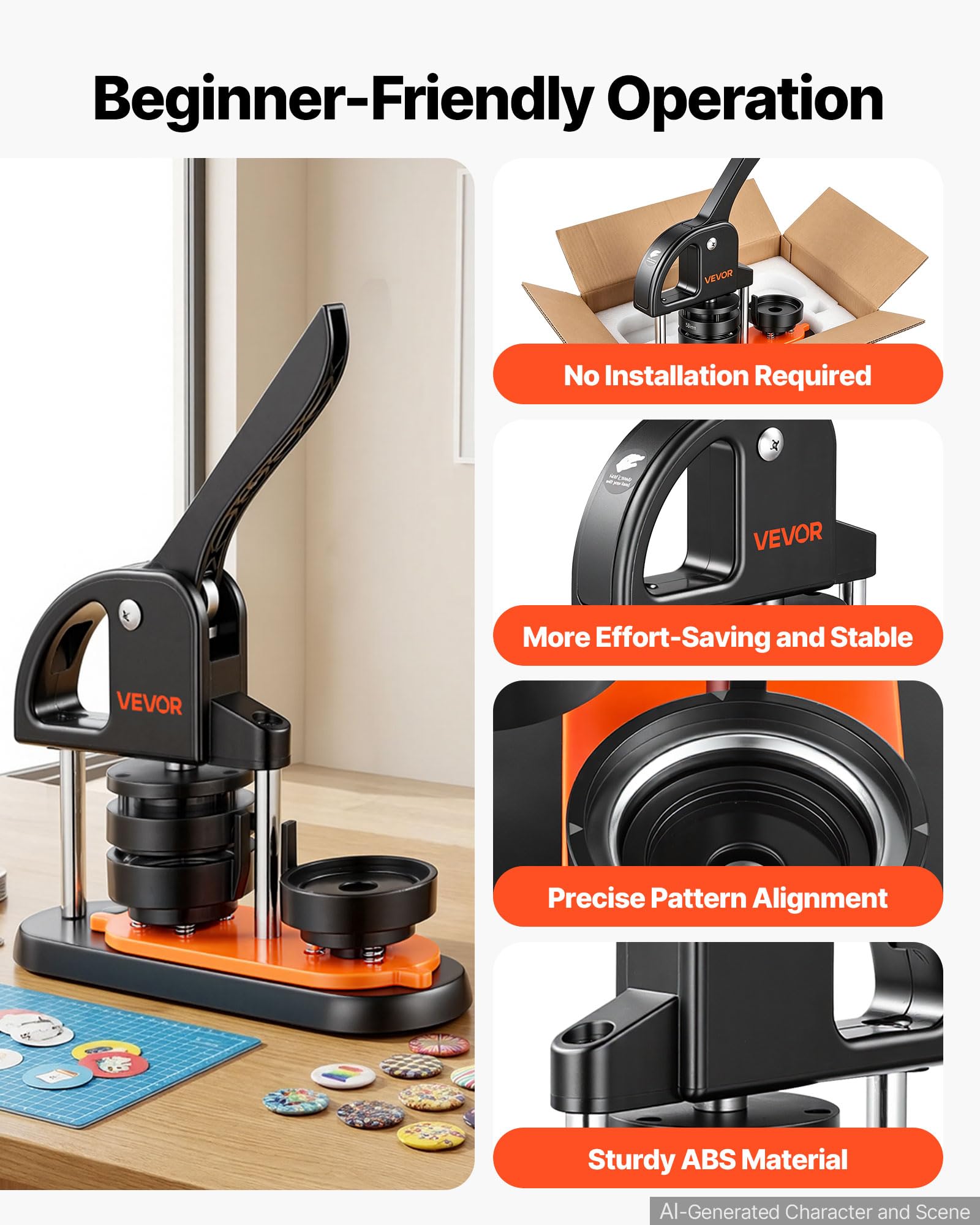 Amazon.com: VEVOR Button Maker Machine, 2.25 inch/58mm Pin Maker