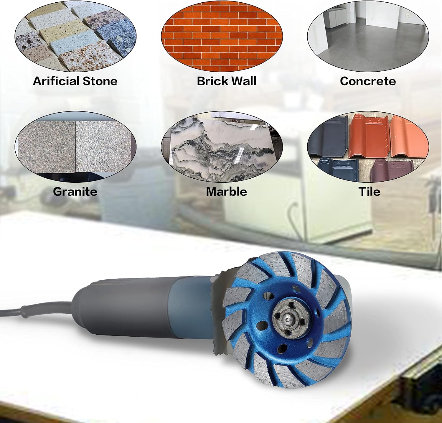 Weekly Top Sale OCR 4 Concrete Turbo Diamond Grinding Cup Wheel Three Row Turbo Cup Disc Grinder for Angle Grinder 12 Segs Heavy Duty(Blue 12segs B) Best Seller OCR 4 Concrete Turbo Diamond Grinding Cup Wheel Three Row Turbo Cup Disc Grinder for Angle Grinder 12 Segs Heavy Duty(Blue 12segs B)