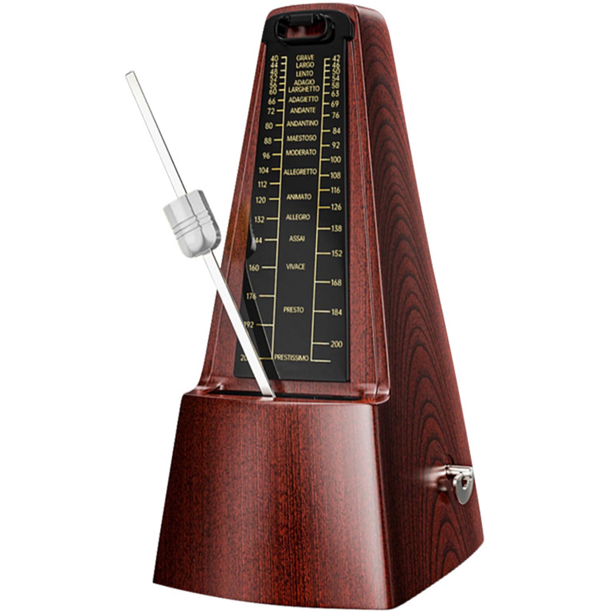 YUEMING Metrónomo mecánico universal, metrónomo con campana acentuada con campana de acento, metrónomo bajo con alto, reloj preciso para piano, guitarra, batería, saxofón, etc