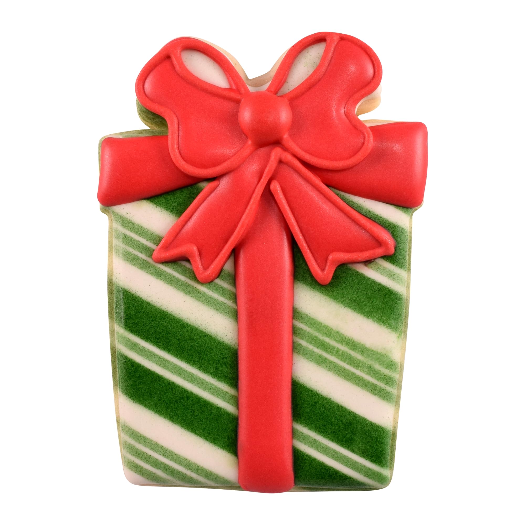 R&M - Cortador de galletas de regalo de Navidad, cortador de galletas de regalo de vacaciones, cortador de galletas de regalo de cumpleaños, 3.5 pulgadas, rojo