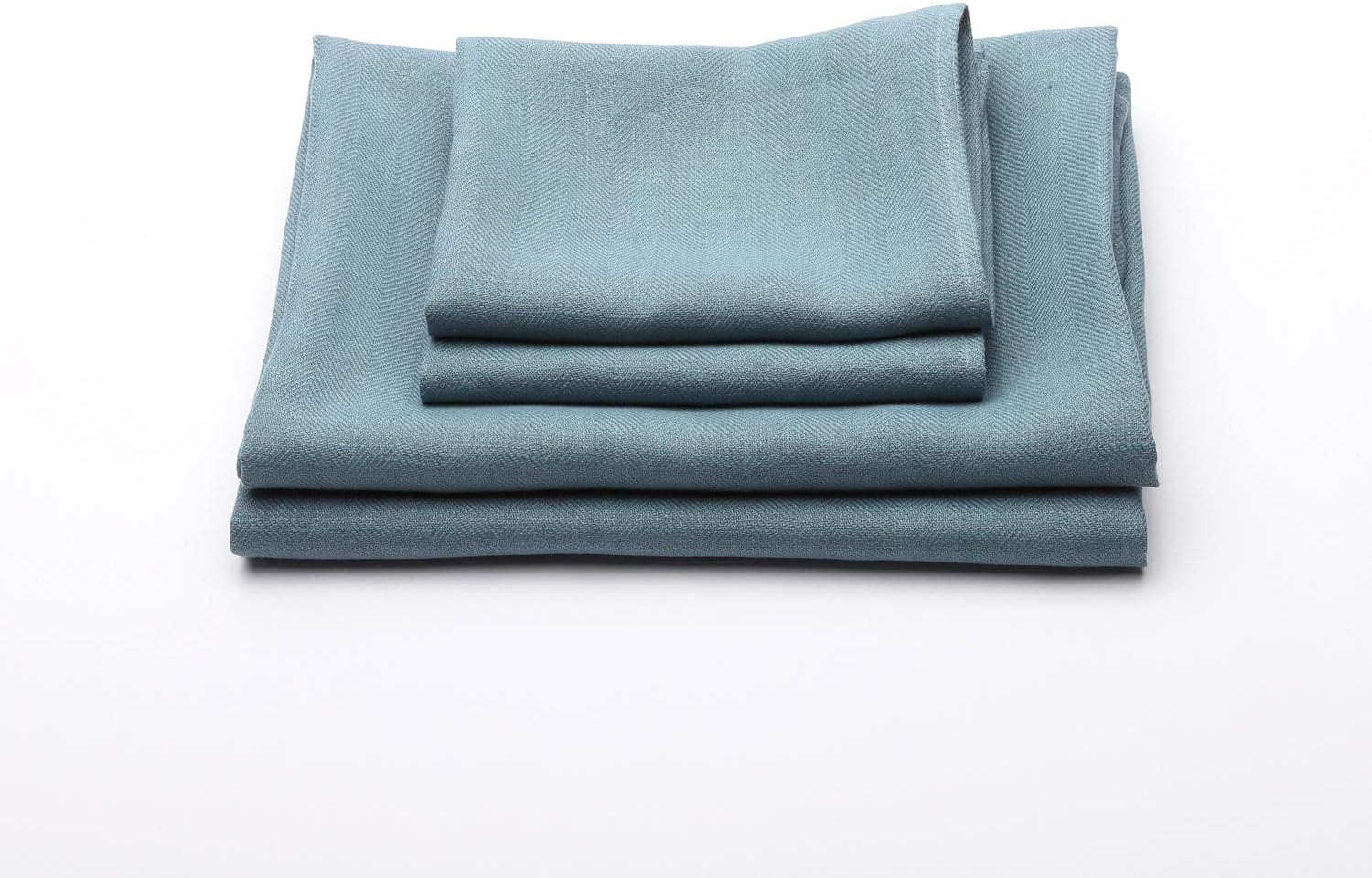 LinenMe 0870001 Towel Set, 2 Big Towels and 2 Hand Towels, Stone Blue