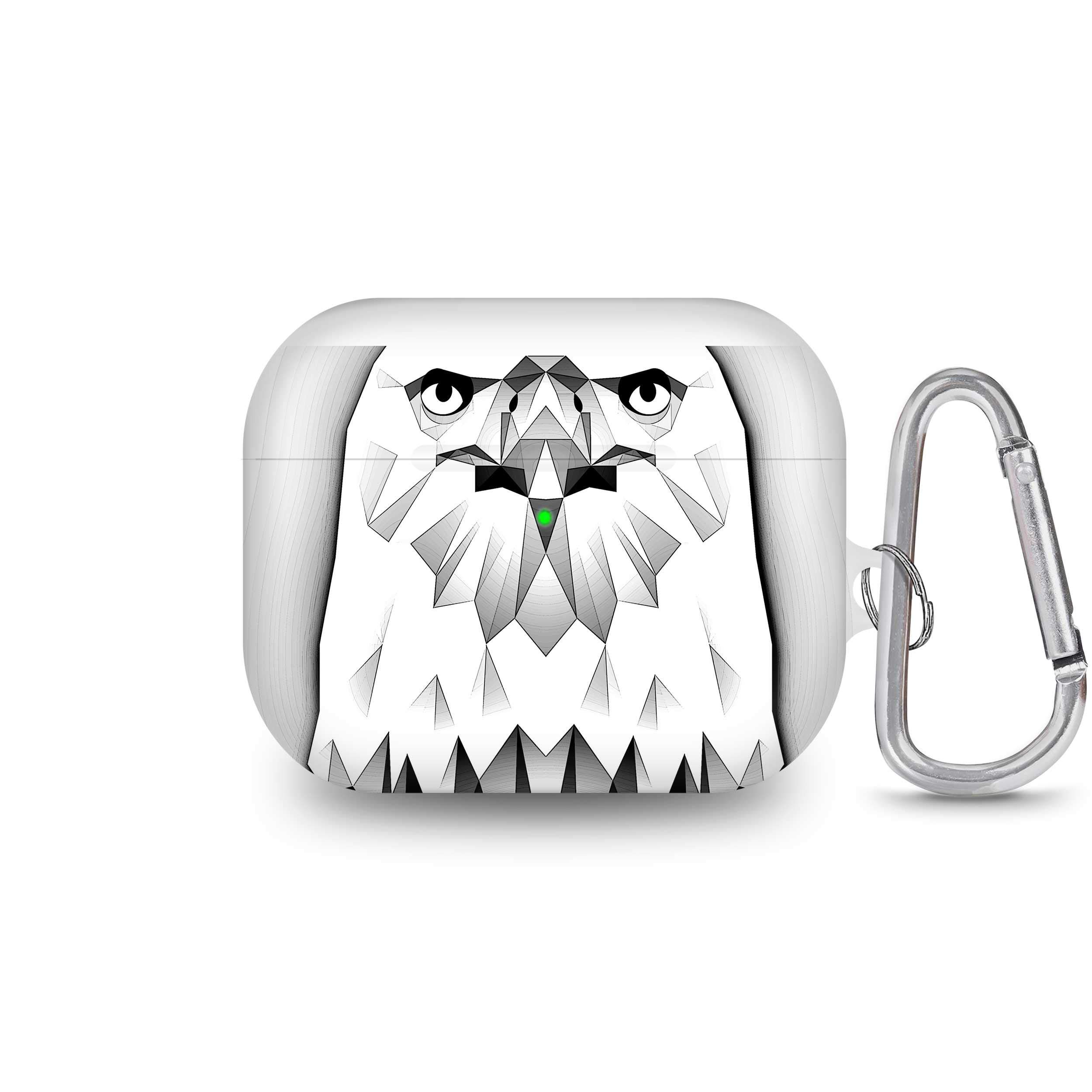 Stylizedd StylePods AirPods Pro Case With Anti-Lost Keychain Printed Cover [ Front LED Visible ] [ Case Compatible with Wireless Charging ] Designed for AirPods Pro 2019 - Poly Eagle