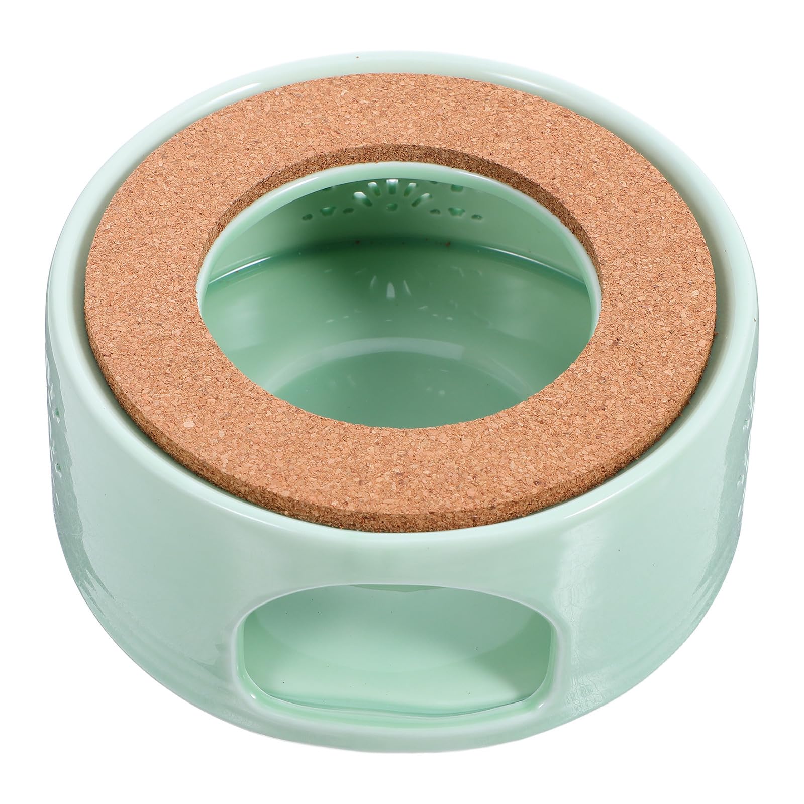 Zerodeko Scalda-teiera in ceramica con tappetino antiscivolo, scalda-teiera
