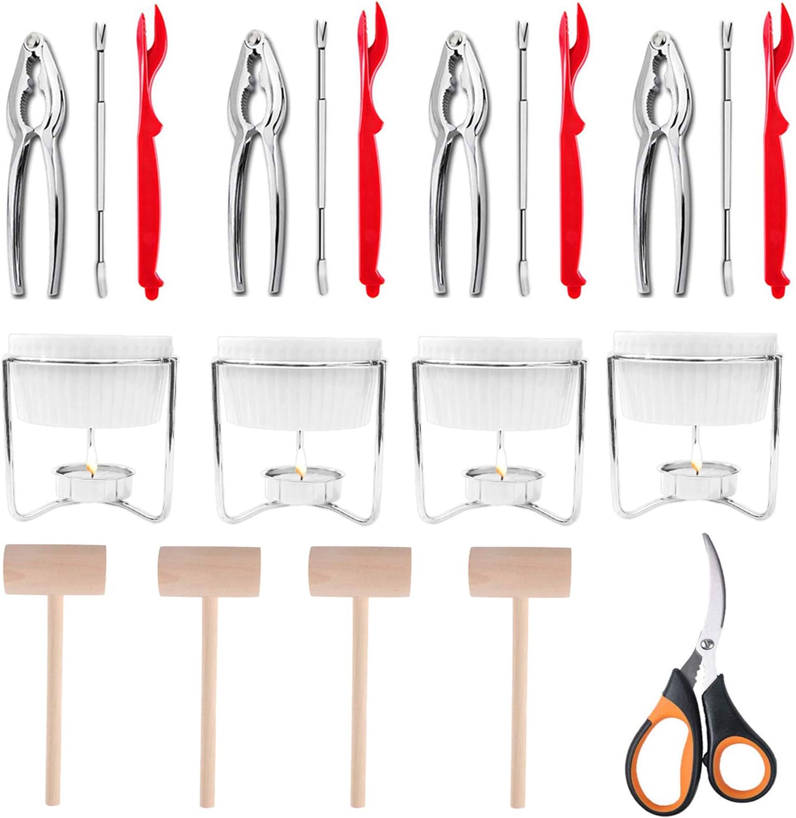 Bougraite 5-Piece Seafood Cracker & Nut Tool Set - Zinc Alloy Crab & Lobster Crackers With Ergonomic Handles - View #8