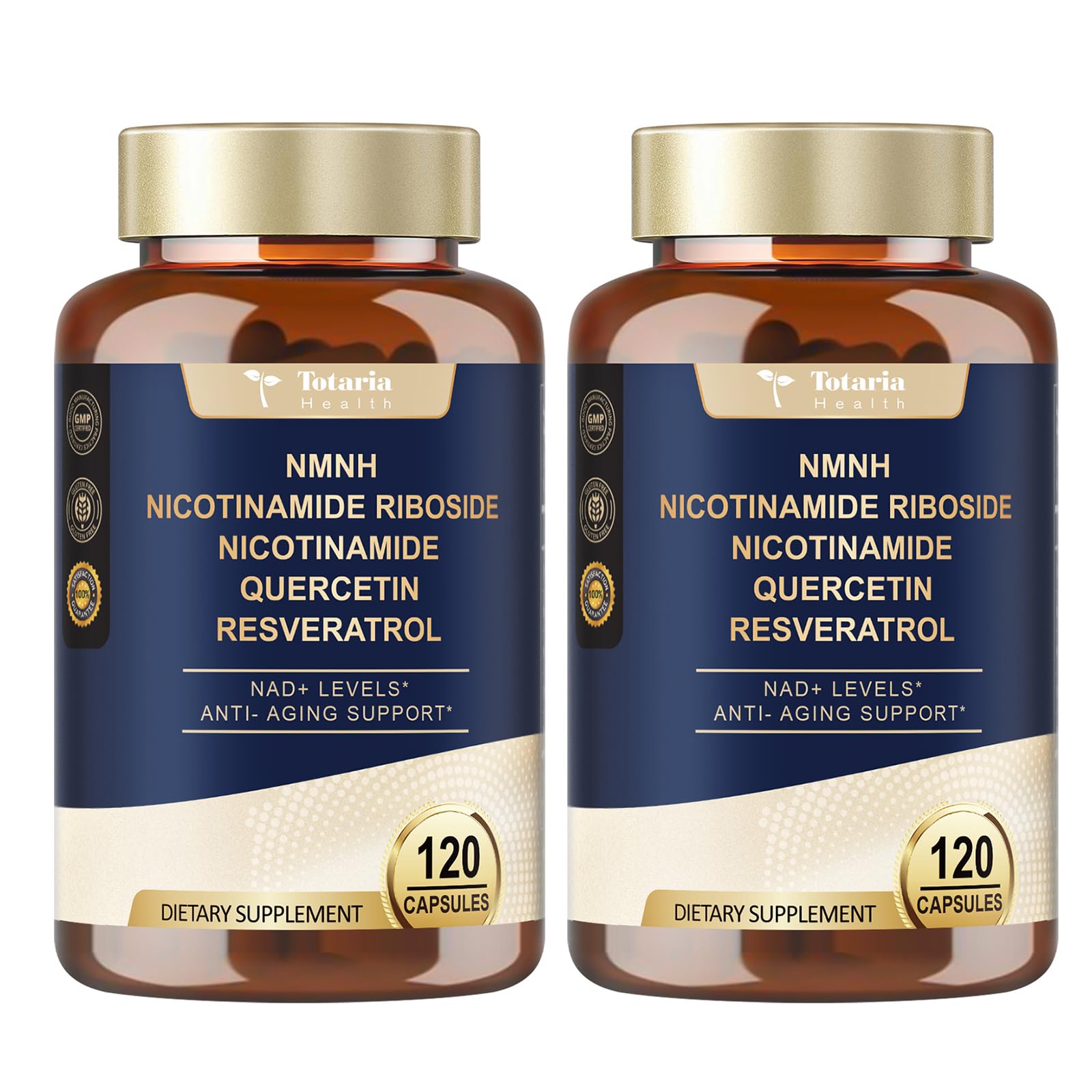 NMNH (Dihydronicotinamide Mononucleotide), NMNH Supplement w/Niacinamide (Vitamin B3), Quercetin, Trans-Resveratrol, Support NAD+, Anti-Aging, Skin Cell Health & Energy, 240 Count
