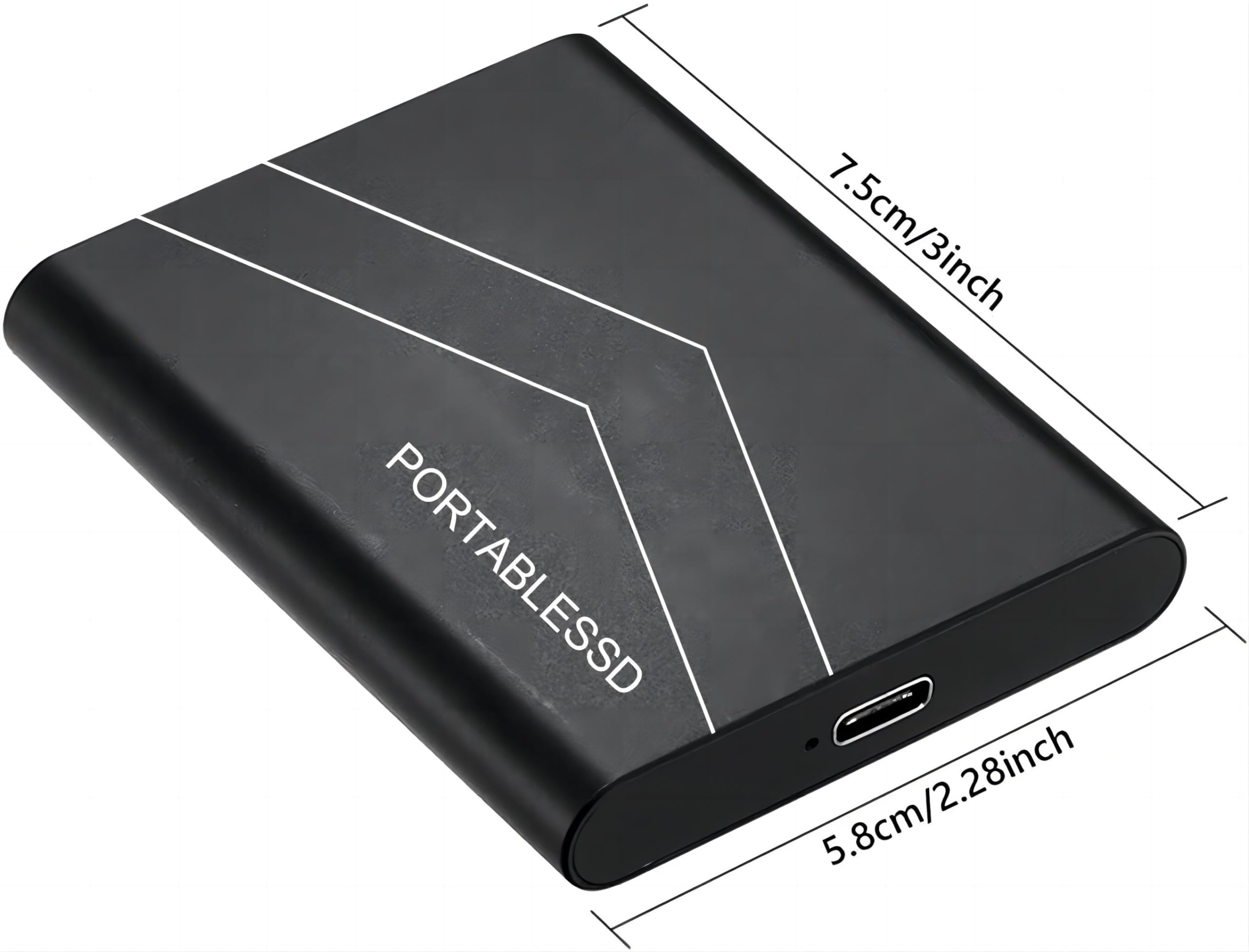 Externe Festplatte,2TB 2,5Zoll, Backups Tragbare für TV,PC,Mac,MacBook, Chromebook, Wii u, Laptop,Desktop,Windows