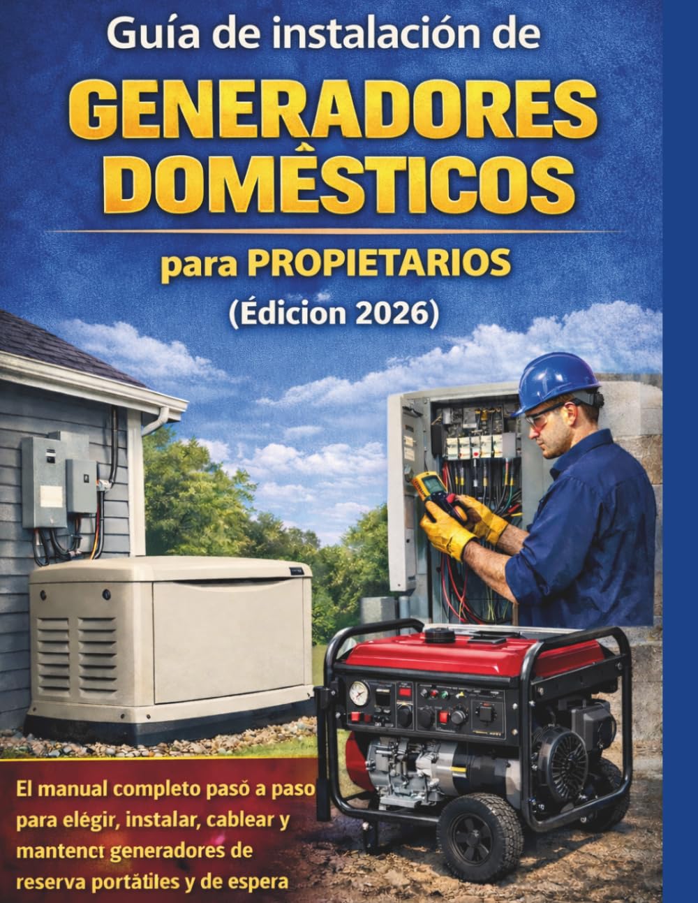 Guía de instalación de generadores domésticos para propietarios (Edición 2026): El manual completo paso a paso para elegir, instalar, cablear y mantener generadores de reserva portátiles y de espera