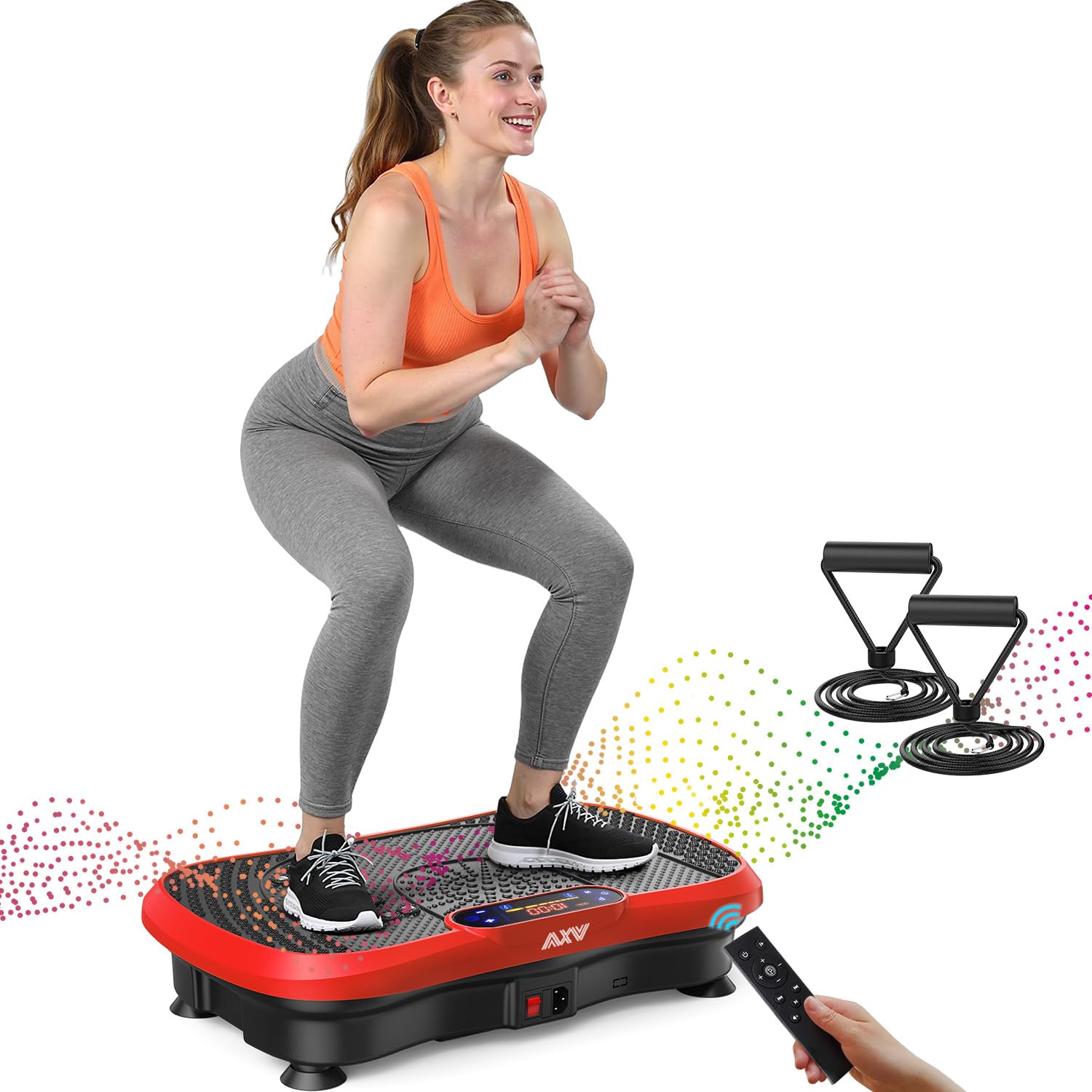 Photo 1 of AXV Vibration Plate Fitness Platform Exercise Machine Vibrating Shaking Full Body Shaker Workout Vibrate Stand Shake Board Sport for Weight Loss Fat Burner for Gym Home Office
