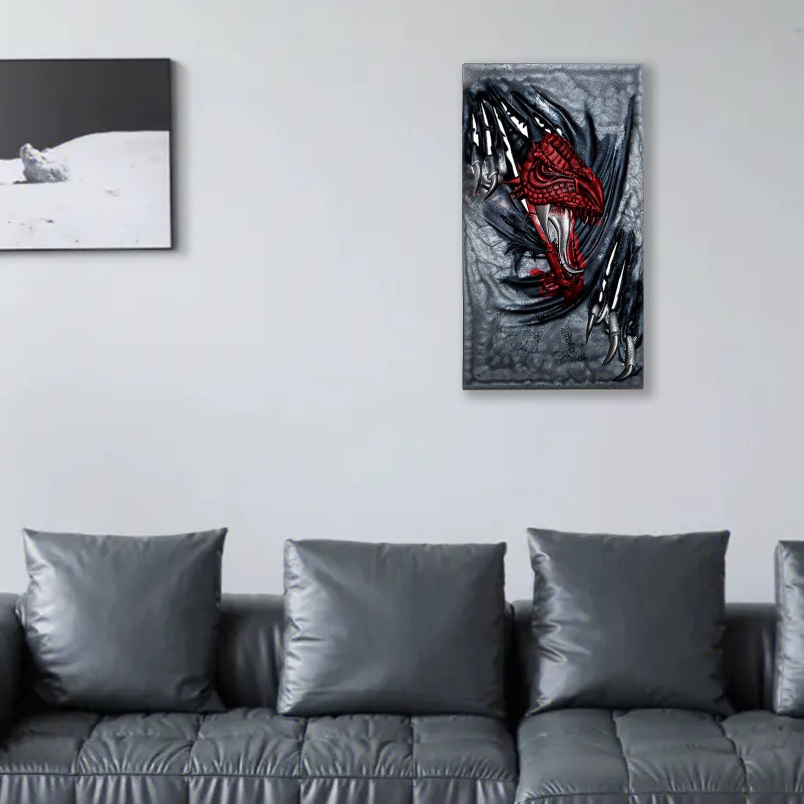 Große Drachen-Silikonform Für Epoxidharz – 20x20 Cm, Wiederverwendbar Für DIY-Wanddekoration