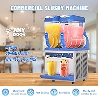 Vista 7 de Máquina comercial de granizado - 1000 W 30L Tanques Slush Maker Machine 304 Acero inoxidable Comercial Margarita Máquinas Enfriamiento eficiente