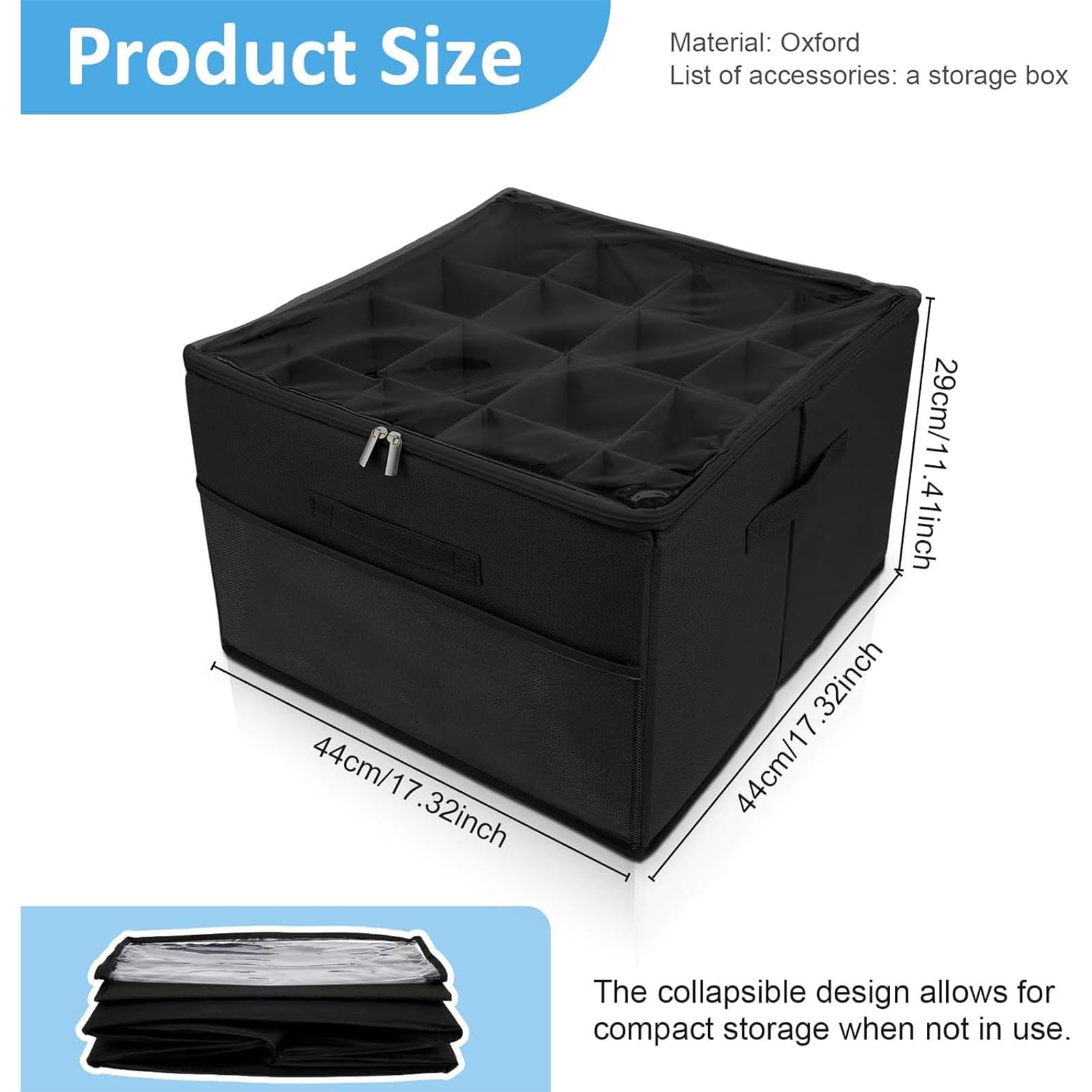 Organizer cubo per scarpe, divisore regolabile per scarpe, contenitore | portatile per la casa, contenitore portaoggetti ad alta capacità per lavanderia, camera da , soggiorno, ingresso, 44 x 4