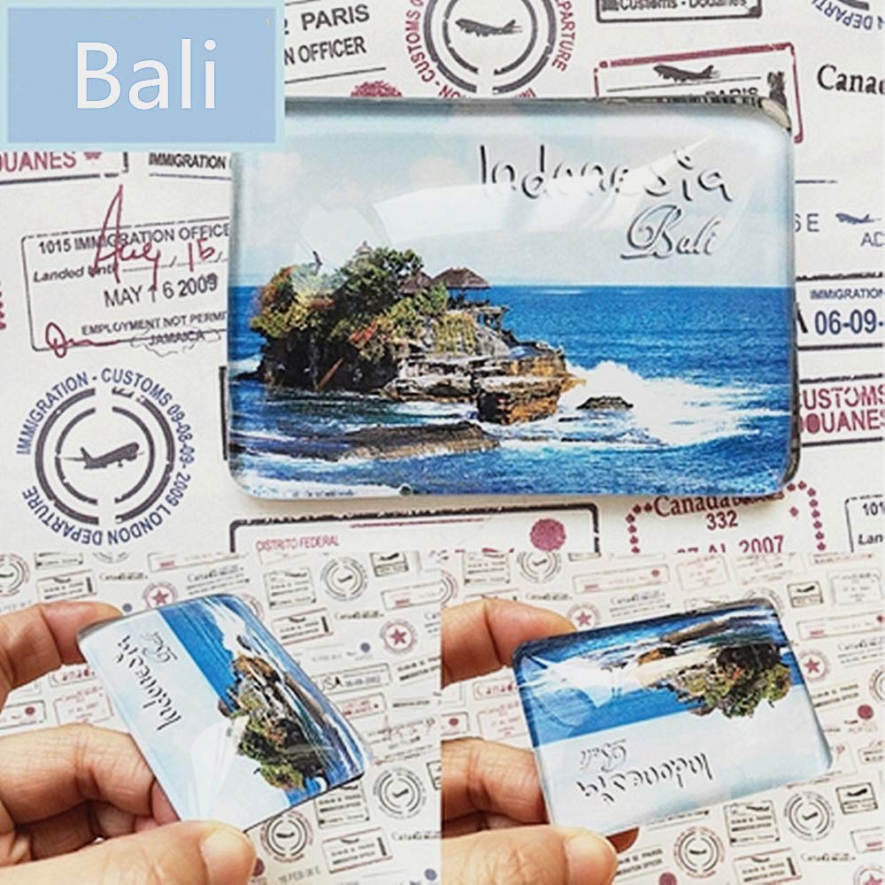 Tanah Lot Bali Island Indonesia Fridge Magnet Souvenir Gift，Home & Kitchen Decoration Magnetic Sticker Indonesia Refrigerator Magnet Collection