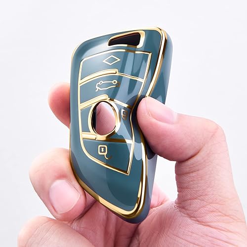 Miniatura 5 de ELOHEI Funda para llavero BMW, accesorios de funda para llavero BMW X1X3X5X6 y para Series 1257 TPU suave de alta calidad con protección completa de