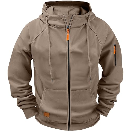Ruziyoog Men's Tactical Jacket Softshell Fleece Lined Hooded Military Outdoor Coat Windproof Hiking Zip Up Outerwear