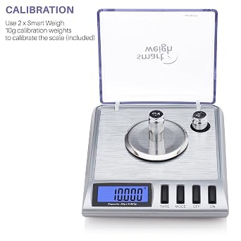 Smart Weigh GEM20 Milligram Jewelry Scale, 20g x 0.001g, USB-C or AAA Powered, Spoon & 2 Tweezers