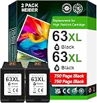 63XL Ink Cartridge Black for HP 63 Ink Cartridges for HP63 for HP63XL Black, Compatible for HP Envy 4520 4522 Officejet 3830 5255 3833 4650 DeskJet 3630 3632 1112 Printer
