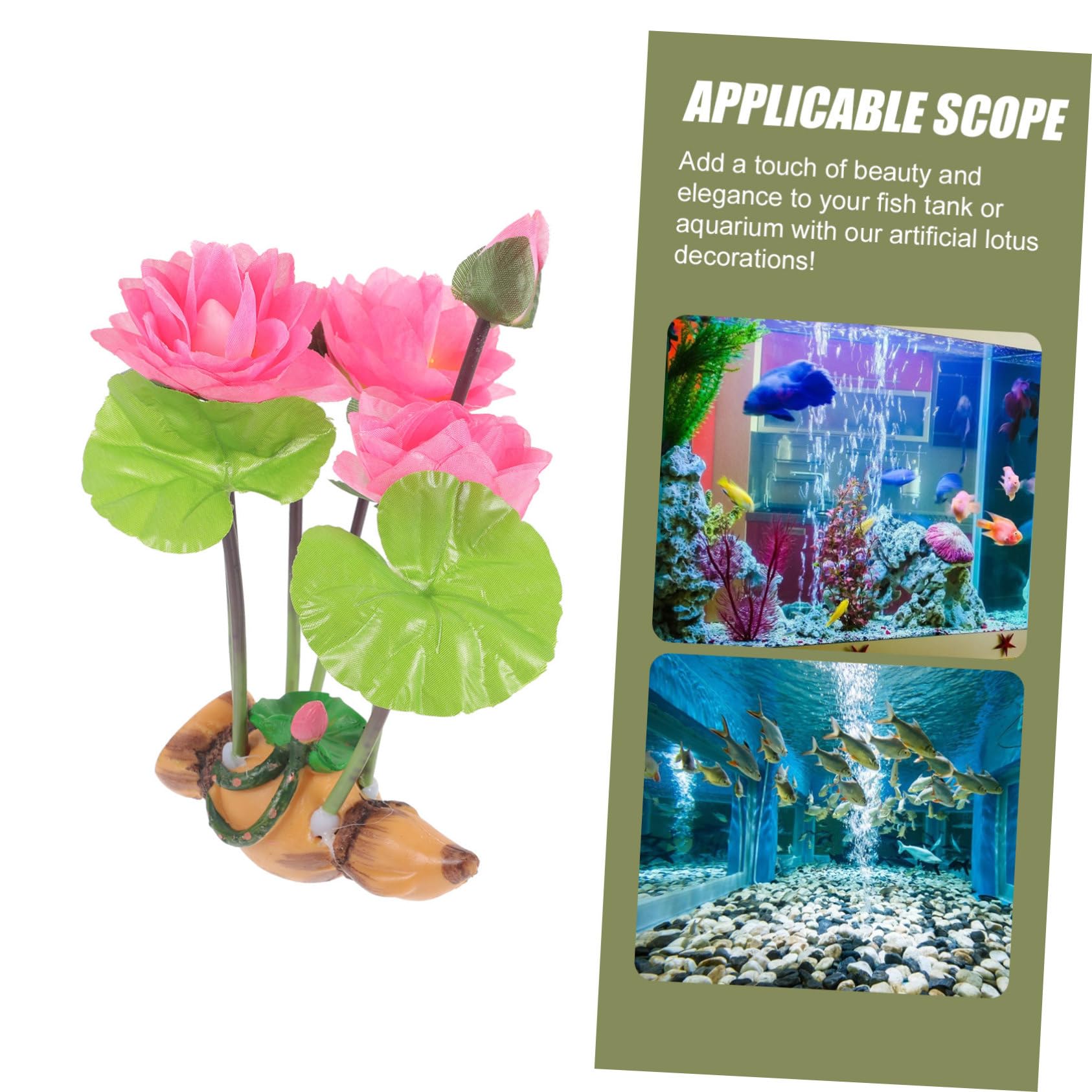 Alipis 4 Pezzi di Fiori per Acquario Decorazioni Acquatiche Piante Finte per Acquario Nascondiglio per Piante da