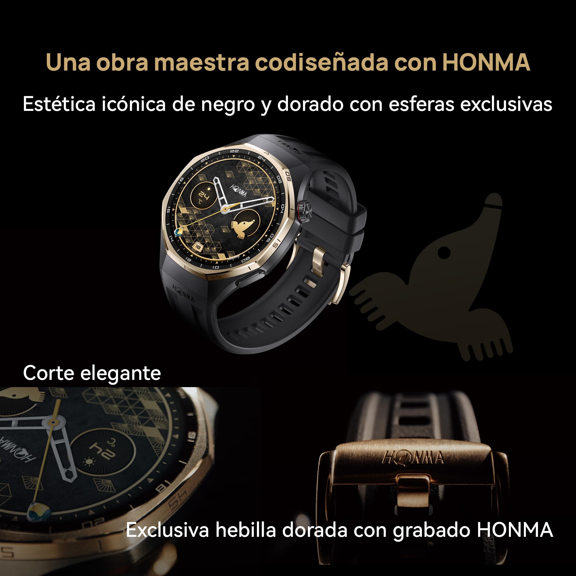 HUAWEI Honma x Watch GT 6 Pro Smartwatch 46mm Reloj Inteligente, Negro