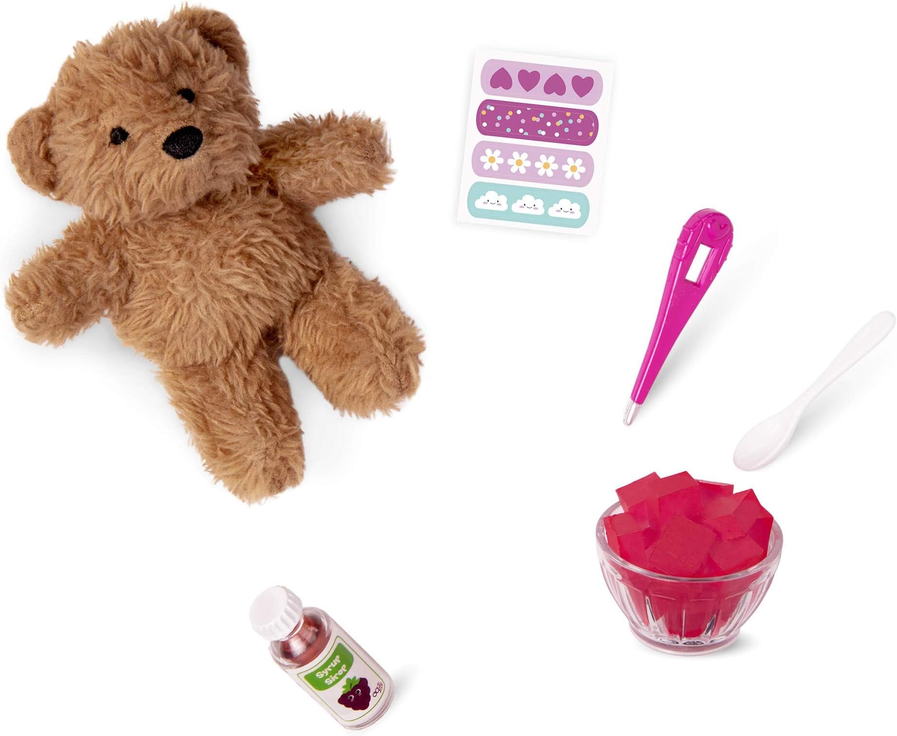 Our GenerationSnuggle and Snuffle Set – Soft Plush Teddy Bear Set for 18-inch Girl Dolls – 6 Piece Accessory Set