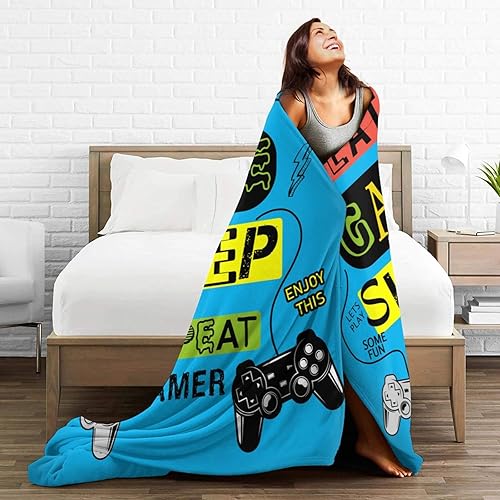 Miniatura 5 de Manta de juegos para niños, acogedora manta suave para jugadores, 50 x 40 pulgadas, 1