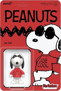 Super7 Joe Cool Snoopy ReAction Figure - 3.75" Peanuts Action Figure, Retro Collectible Toy for Fans