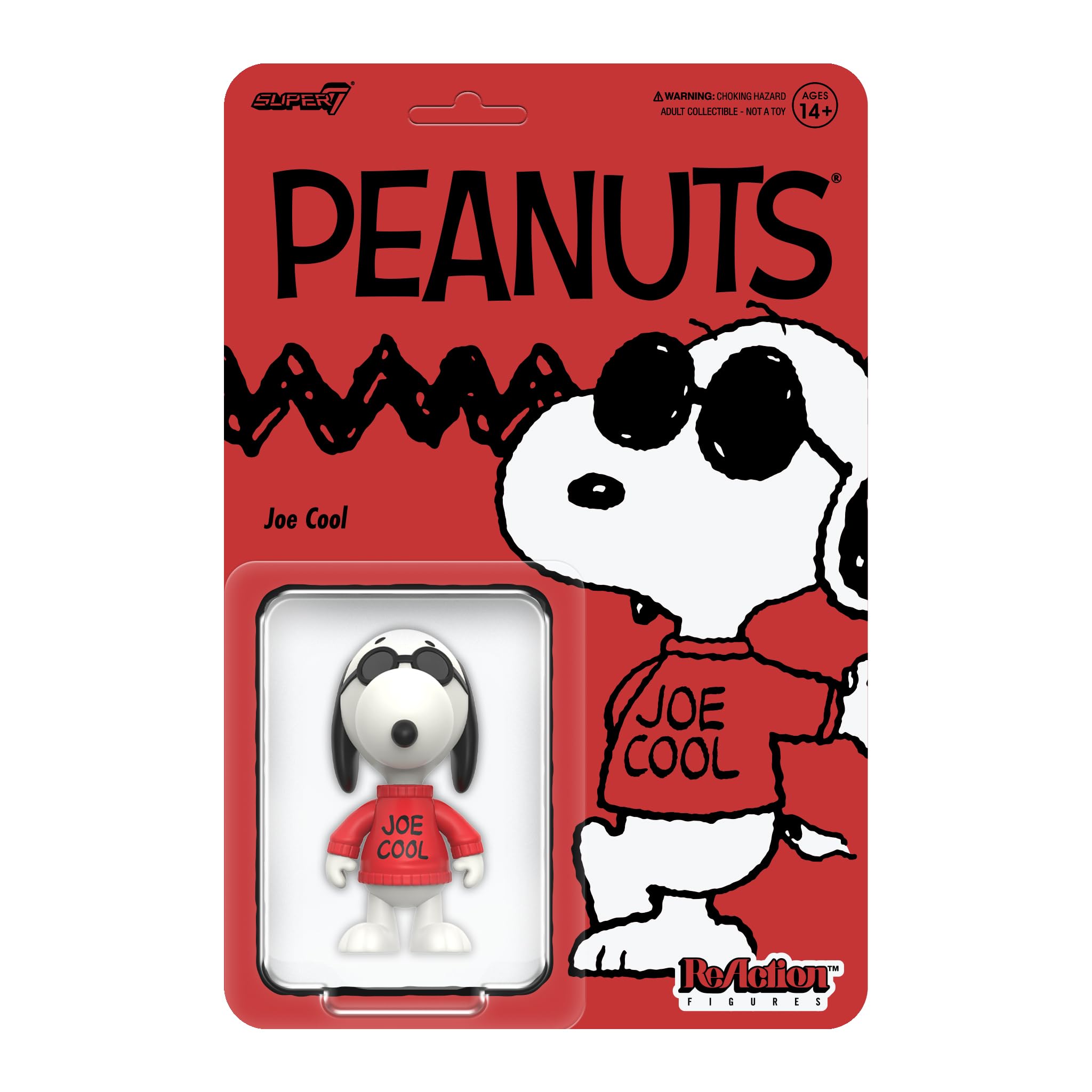 Amazon.com: Super7 Reaction Figure Peanuts Joe Cool Snoopy - 3.75