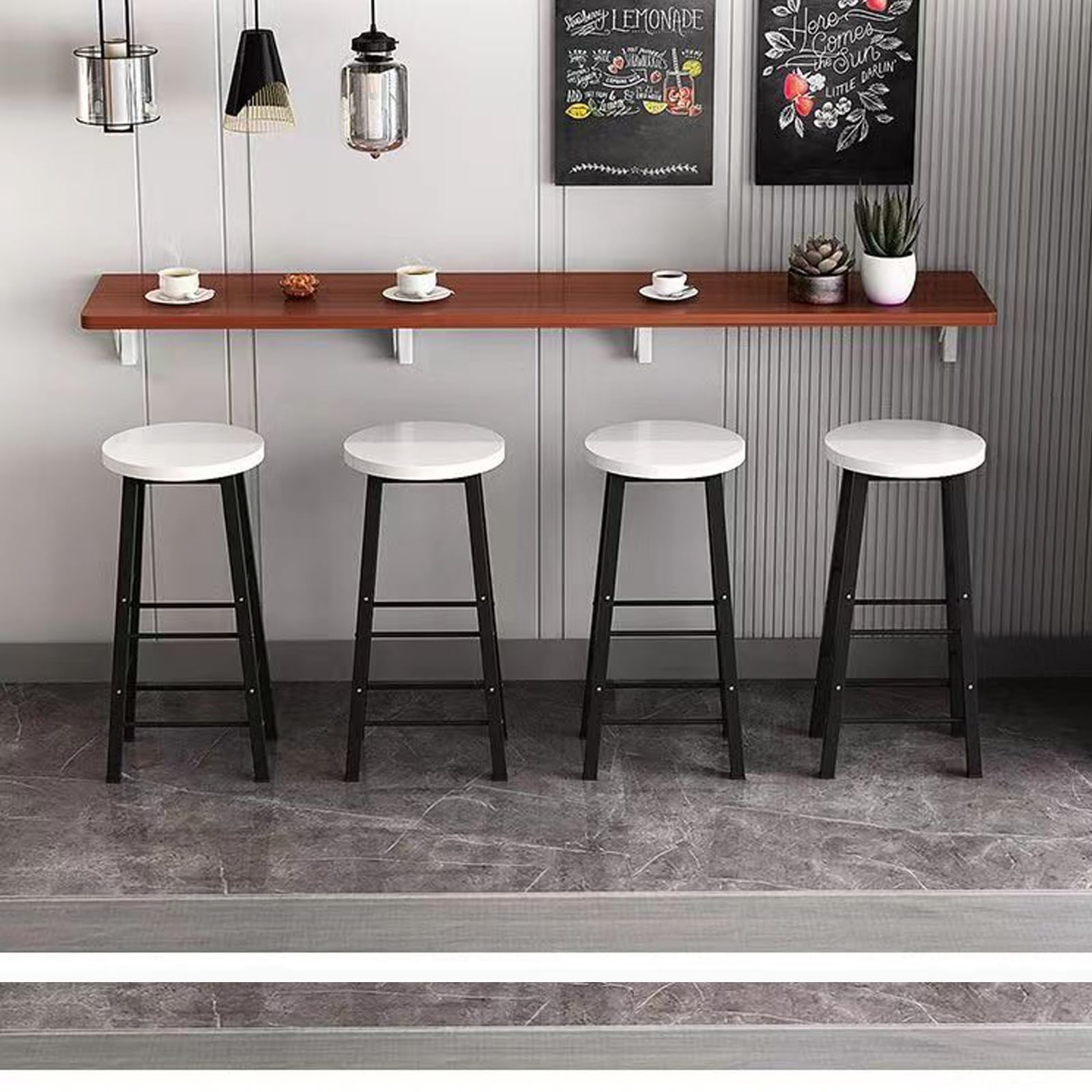 Floating desk ，Folding table wall hanging narrow home long table wall hanging dining table kitchen folding wall hanging folding desk ，restaurant milk