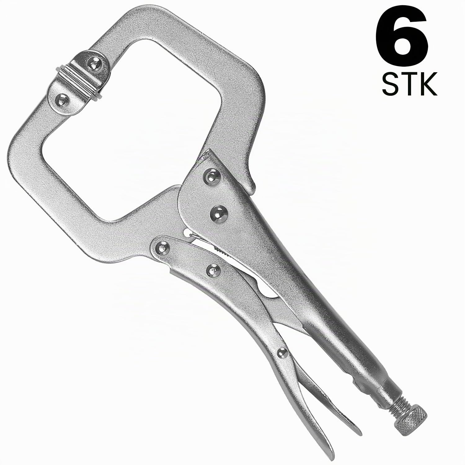 KEILEOHO 6 Stück C-Klemmzange mit Schwenkpads, 28 cm, C Zwingen Klemme