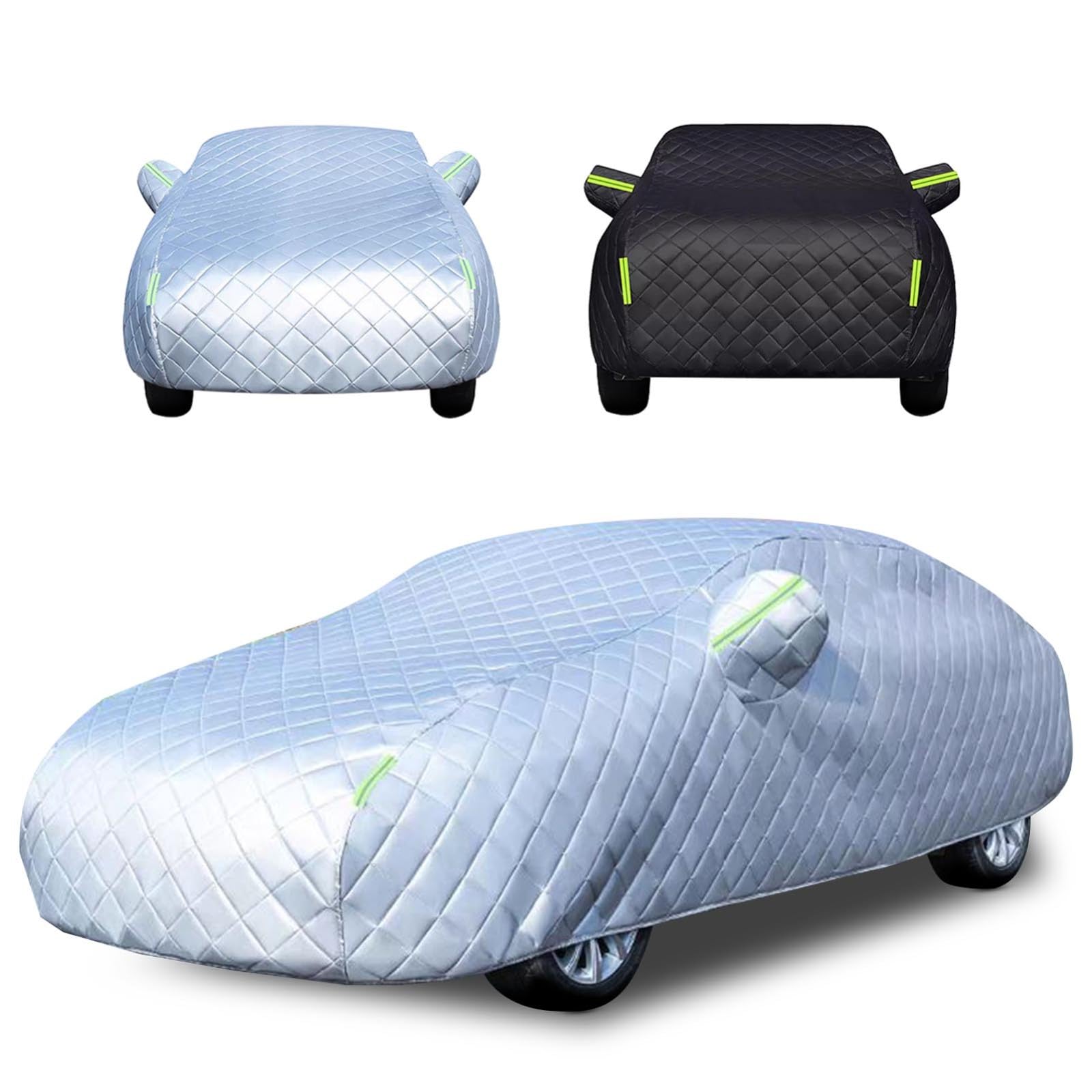 Anti-grêle Bache Voiture Exterieur pour BYD Seal 7 2024-2025,Housse Protection Étanche Bâche Coton Épais Imperméable Respirant-Argent