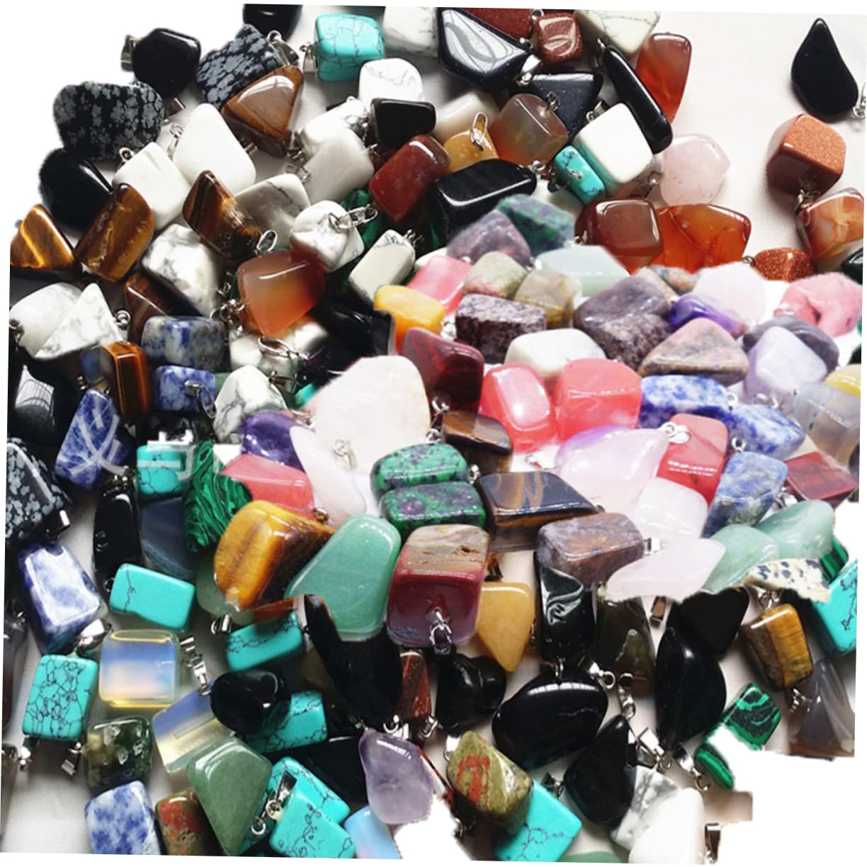 Lurrose 60stücke Teiliges Unregelmäßige Natürliche Steindekorationen Bunte Schmuckperlen Für Diy Bastelprojekte Halsketten Armbänder Und Ohrringe Für Schmuckherstellung Und Kreative