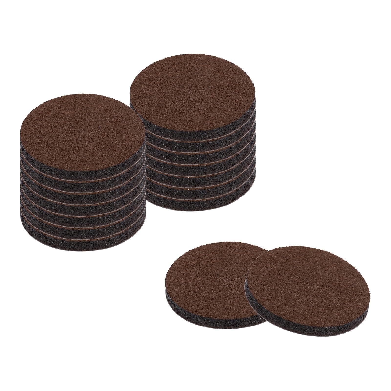 uxcell Furniture Pads, 16Pcs 2" - Round Self Adhesive Felt Furniture Pads, Floor Protectors for Furniture Feet Chairs Legs Hardwood Floors (Brown)