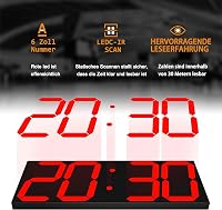 CHKOSDA Falióra LCD Kijelzővel, Visszaszámlálás, Távirányító, Automatikus Fényerő 4