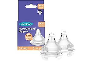 NaturalWave Bottles with Slow Flow Nipples Perfect for Breastfed Babies