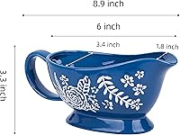 Vista 7 de Wisenvoy Salsa Barco Salsa Barcos de Salsa de Porcelana 20 Oz Tazón de Salsa