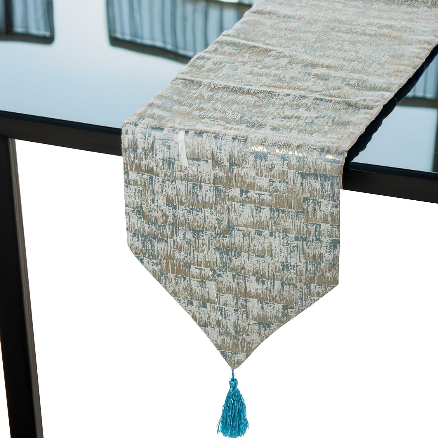 Chemin de table bleu ciel polyester 30x180cm nappe etroite moderne pour deco table anniversaire