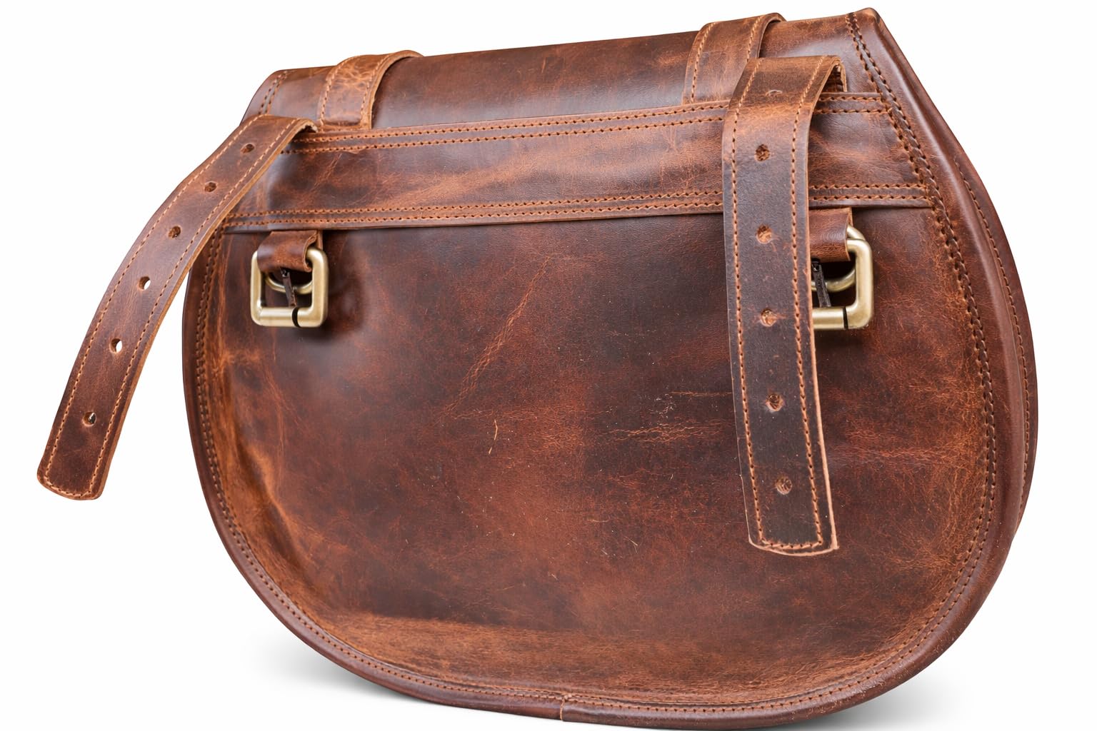 Sac de vélo en Cuir Bleu américain Sac de Selle de Moto Vintage Sac de Voyage en Cuir Sac de Support de Sacoche Sac de Guidon
