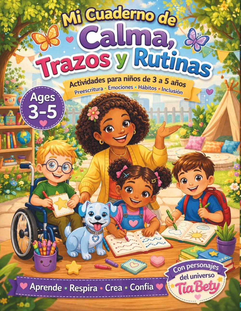 Mi Cuaderno de Calma, Trazos y Rutinas: Actividades para niños de 3 a 5 años . Preescritura. Emociones . Hábitos . Inclusión