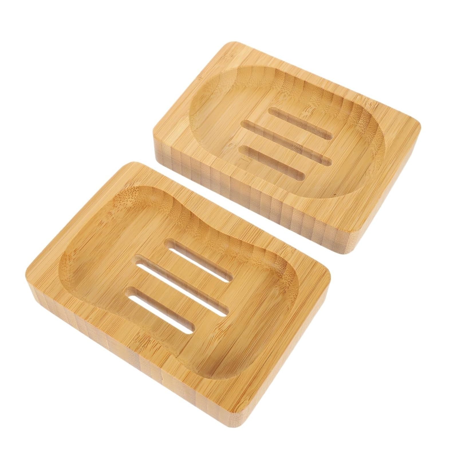 Qyleee Light Brown Holder For Shower 2Pcs Soap Dish Draining Tray For Bathroom Saving Bar Holder Drainage Design Stand For Kitchen(Light Brown)