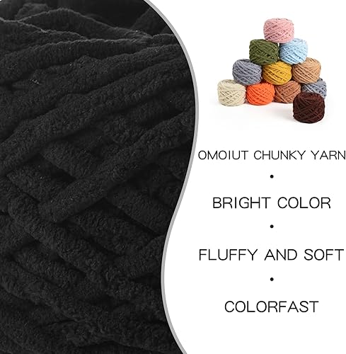 Vista 95 de Paquete de 3 hilos gruesos de felpilla de felpa de 3.53 onzas (49.2 yardas), hilo de terciopelo esponjoso para tejer y hacer ganchillo, hilos de 3