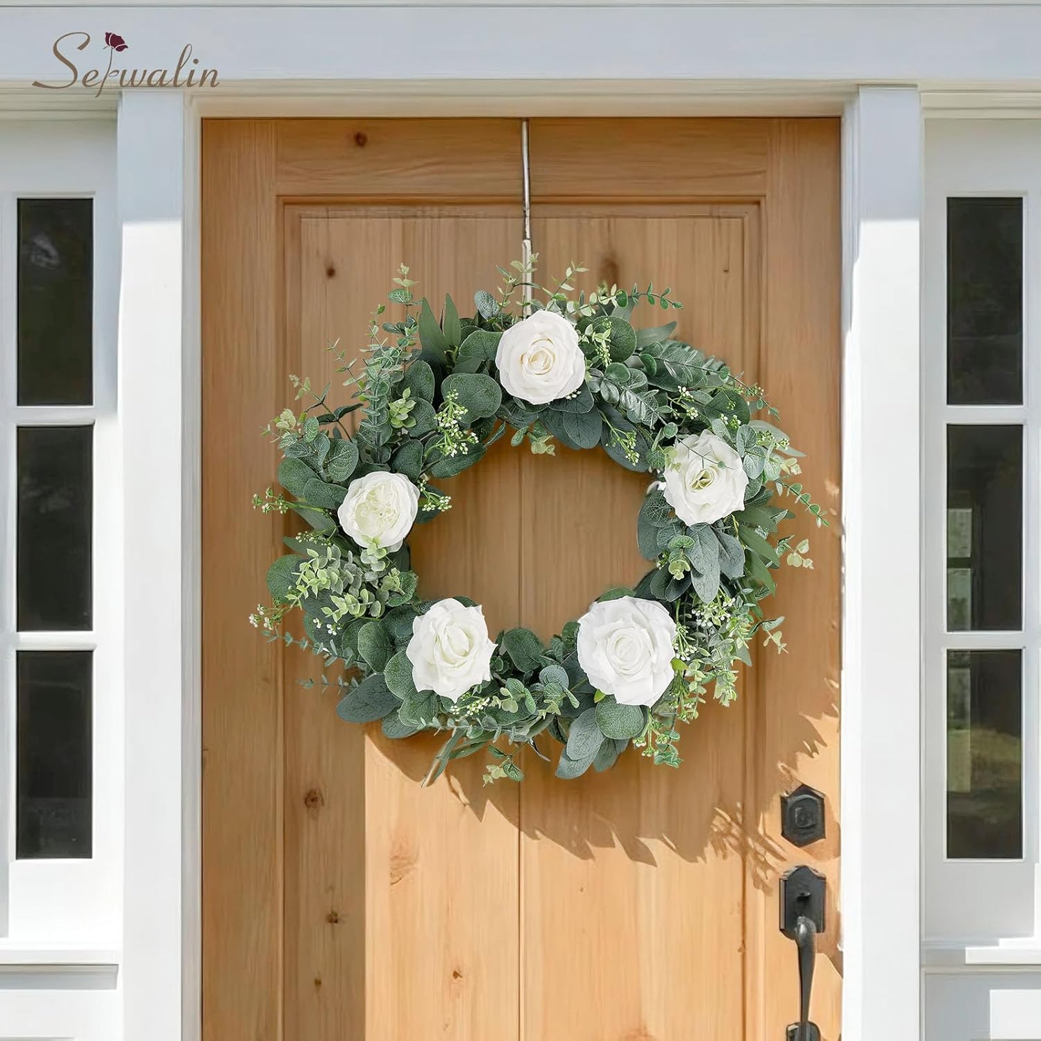 Serwalin 130 Pcs 8 Kinds Mixed Eucalyptus Stems Bulk,Artificial Greenery Silver Dollar Eucalyptus Leaves Picks for Centerpieces Vase DIY Bouquet Arrangement Home Decor - Image 9