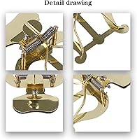 Vista 5 de BQLZR Soporte de abrazadera de trombón dorado de reemplazo de lira con kit de bolsa de almacenamiento